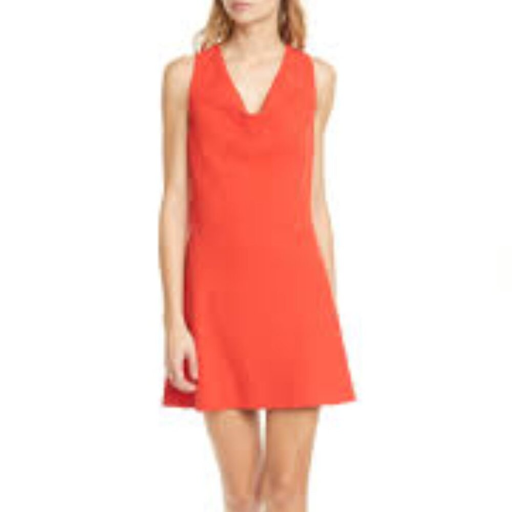 Alice & Olivia Red Scoop Neck Mini Dress NWT